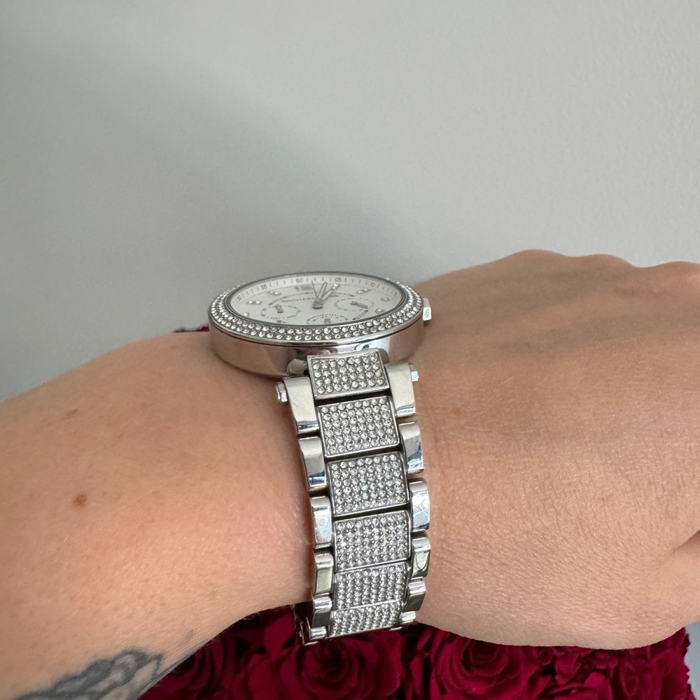 Michael Kors Watch Rhinestone Silver MK7085 - Picture 12 of 13